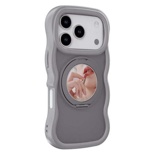 iPhone 17 Pro Max Mirror Holder MagSafe Phone Case - Grey