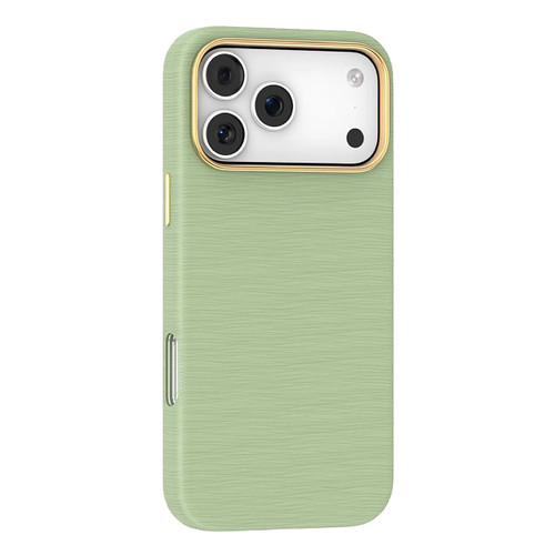 iPhone 17 Pro Max Mutural Rhyme Series Satin Texture Leather MagSafe Phone Case - Green
