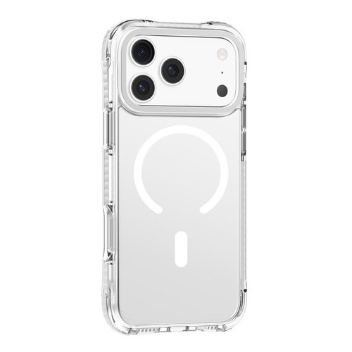 iPhone 17 Pro Max Mutural Transparent Color Series PC+TPU Magnetic MagSafe Phone Case - White