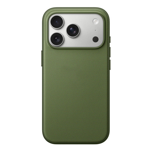 iPhone 17 Pro Max Official Tech Fabric Texture Side-Stick TPU Magsafe Phone Case with AI Camera Button - Green