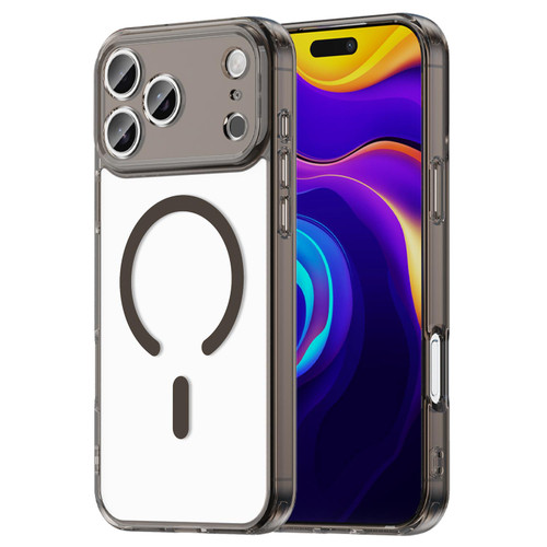 iPhone 17 Pro Max PC Hybrid TPU Airbag Shockproof MagSafe Phone Case - Transparent Black