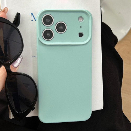 iPhone 17 Pro Max Precision Hole Camera Frame Solid Color Phone Case - Green
