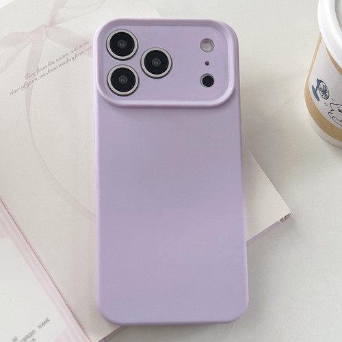 iPhone 17 Pro Max Precision Hole Camera Frame Solid Color Phone Case - Purple