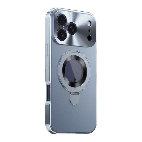 iPhone 17 Pro Max Privacy Screen Film Full Cover MagSafe Holder Phone Case - Blue