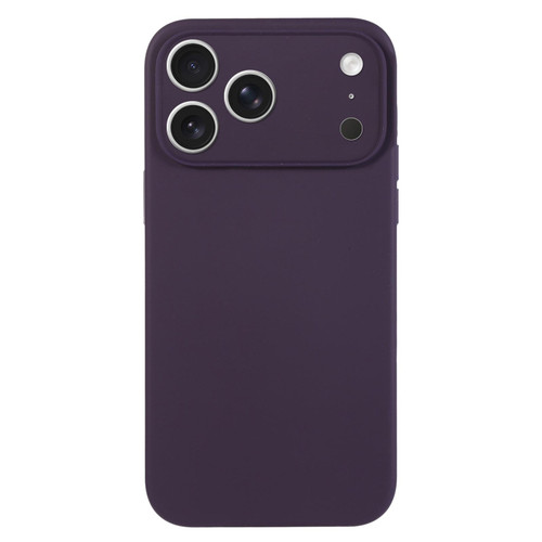 iPhone 17 Pro Max Pure Color Liquid Silicone Fine Pore Phone Case - Berry Purple