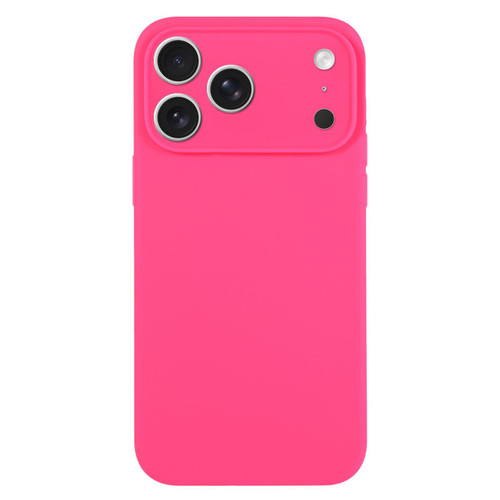 iPhone 17 Pro Max Pure Color Liquid Silicone Fine Pore Phone Case - Fresh Pink