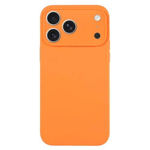 iPhone 17 Pro Max Pure Color Liquid Silicone Fine Pore Phone Case - Orange