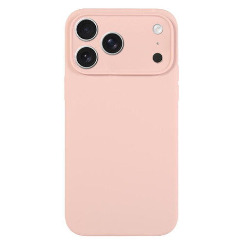 iPhone 17 Pro Max Pure Color Liquid Silicone Fine Pore Phone Case - Sand Pink