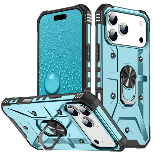 iPhone 17 Pro Max Ring Holder Phone Case - Light Blue