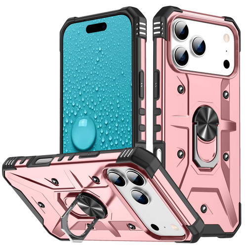 iPhone 17 Pro Max Ring Holder Phone Case - Rose Gold