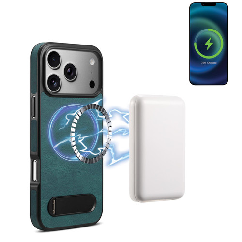iPhone 17 Pro Max Skin-feel MagSafe Phone Case with Holder - Blue