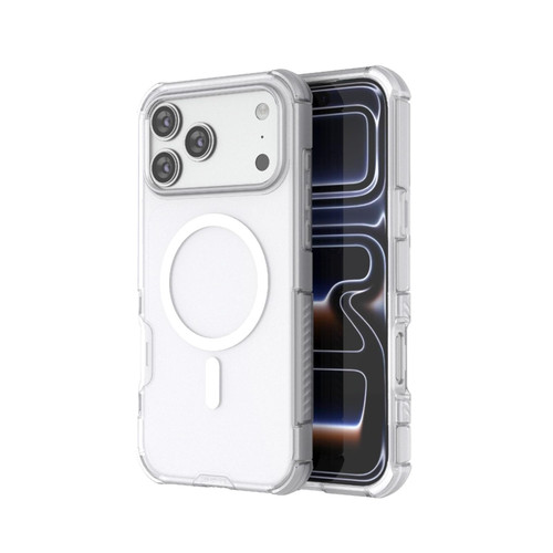 iPhone 17 Pro Max Skin-friendly Magnetic PC + TPU Hybrid Shockproof Phone Case - White