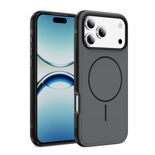 iPhone 17 Pro Max Two-colors Imitation Original Magsafe PC Hybrid TPU Phone Case - Black