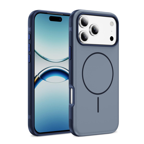 iPhone 17 Pro Max Two-colors Imitation Original Magsafe PC Hybrid TPU Phone Case - Blue