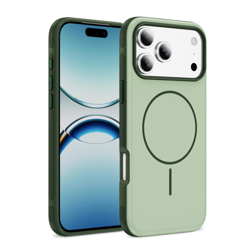 iPhone 17 Pro Max Two-colors Imitation Original Magsafe PC Hybrid TPU Phone Case - Green