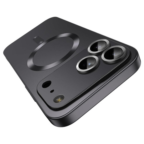 iPhone 17 Pro Max Ultra thin Metallic TPU MagSafe Phone Case with Lens Film - Black