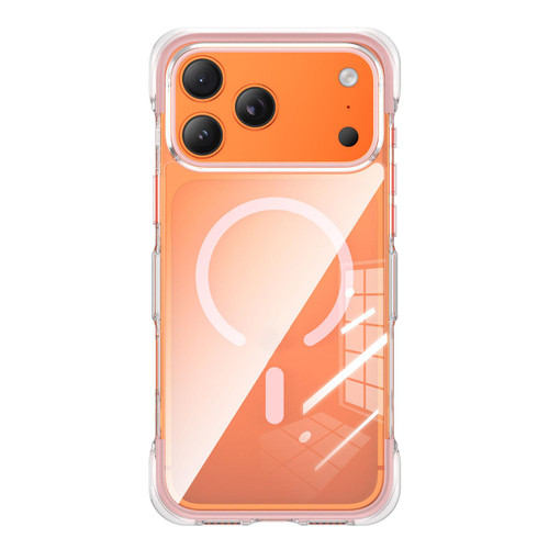 iPhone 17 Pro Max Vacuum-Sealed Transparent Airbag Magnetic Acrylic Phone Case - Pink