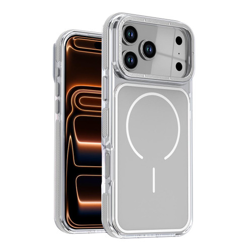 iPhone 17 Pro Max Vibrant Dual-color TPU + Acrylic Magnetic Phone Case - Gray