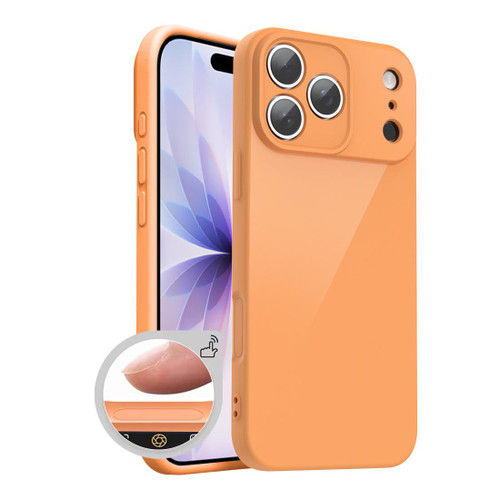iPhone 17 Pro Max XDcase AI Button Integrated Full Coverage Imitation Silicone Phone Case - Orange