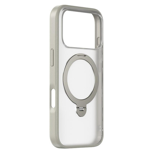 iPhone 17 Pro Max ZGA 360 Pivot Holder Magsafe PC Hybrid TPU Phone Case - Grey