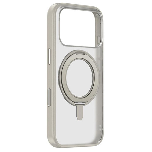 iPhone 17 Pro Max ZGA Feitian 360 Rotation Holder Magsafe PC Hybrid TPU Phone Case - Grey