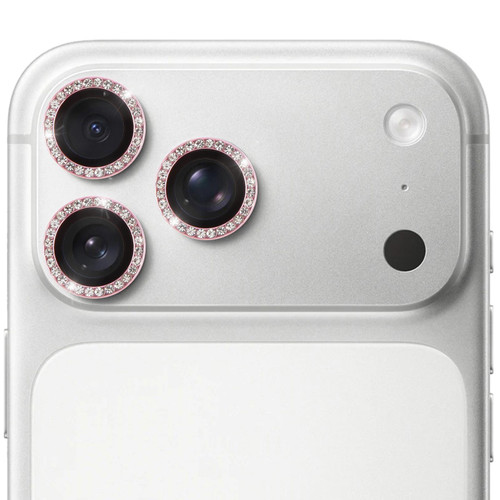 iPhone 17 Pro 9H Point Drill Camera Lens Protector Ring - Pink