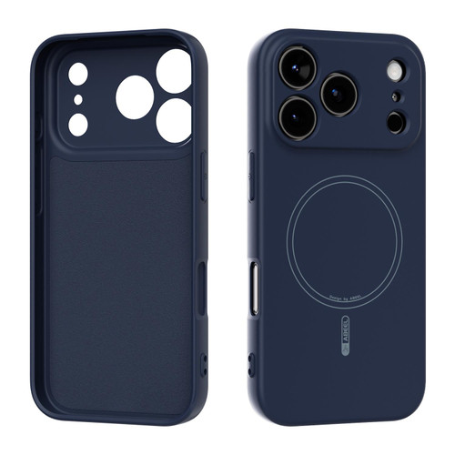 iPhone 17 Pro ABEEL Skin-friendly Feel Magsafe Liquid Silicone Phone Case - Blue