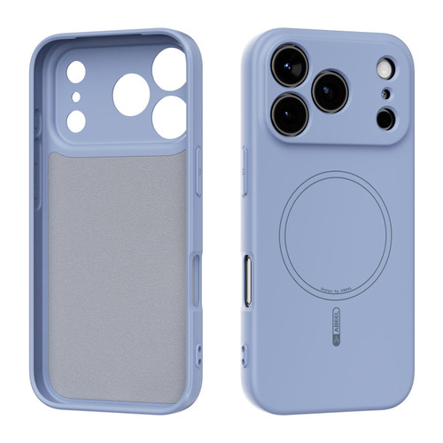 iPhone 17 Pro ABEEL Skin-friendly Feel Magsafe Liquid Silicone Phone Case - Sky Blue