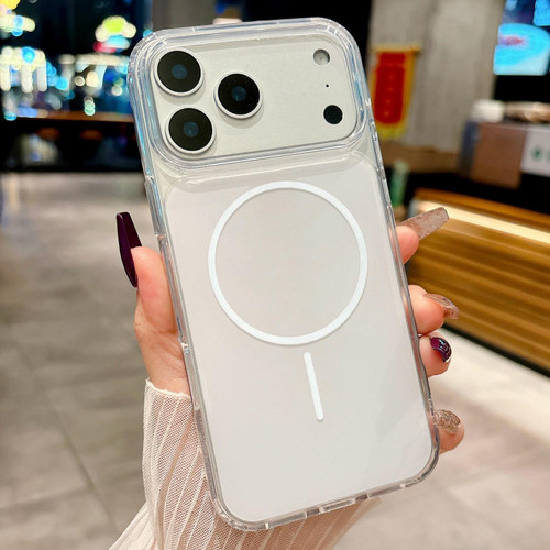 iPhone 17 Pro Acrylic MagSafe Fine Circle Magnetic Phone Case - Silver