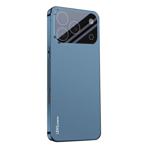 iPhone 17 Pro AG Frosted Electroplating Acrylic Phone Case - Navy Blue