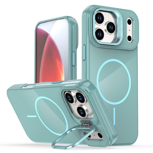 iPhone 17 Pro Bright Color Imitation Camera Bracket Magsafe Phone Case - Riptide Blue