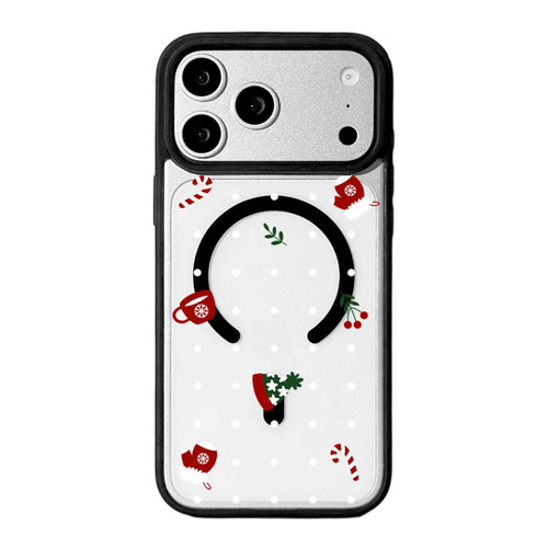 iPhone 17 Pro Christmas Series Strong Magnetic Painted Black Edge Phone Case - Christmas Season