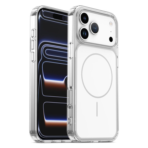 iPhone 17 Pro Color Shield PC Hybrid TPU Magnetic Phone Case - Transparent