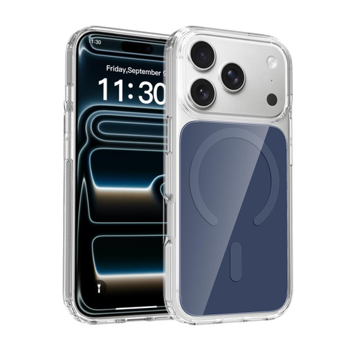 iPhone 17 Pro Colorful Hard PC Hybrid Soft TPU Magnetic Phone Case - Blue