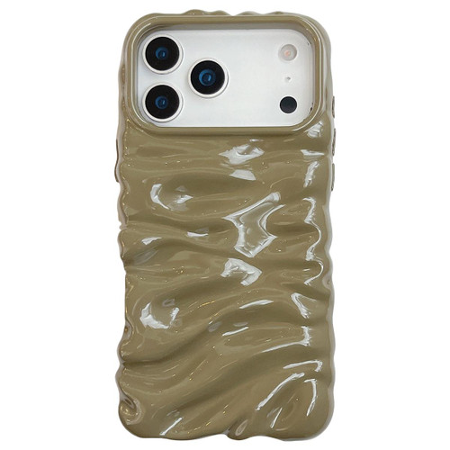 iPhone 17 Pro Cream Texture Electroplating TPU Full Coverage Phone Case - Avocado Green