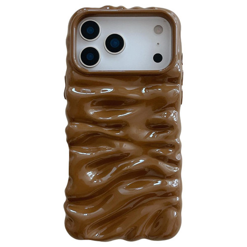 iPhone 17 Pro Cream Texture Electroplating TPU Full Coverage Phone Case - Caramel