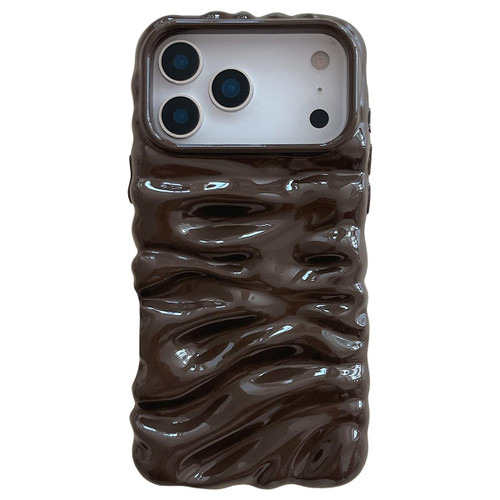 iPhone 17 Pro Cream Texture Electroplating TPU Full Coverage Phone Case - Chocolate