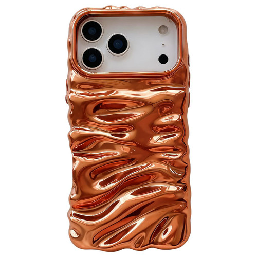 iPhone 17 Pro Cream Texture Electroplating TPU Full Coverage Phone Case - Orange
