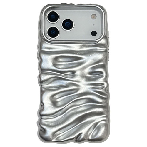 iPhone 17 Pro Cream Texture Electroplating TPU Full Coverage Phone Case - Silver
