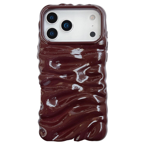 iPhone 17 Pro Cream Texture Electroplating TPU Full Coverage Phone Case - Wine Red