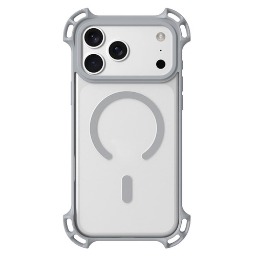 iPhone 17 Pro Drone-Style Four-Corner Shockproof Acrylic MagSafe Phone Case - Titanium Gray