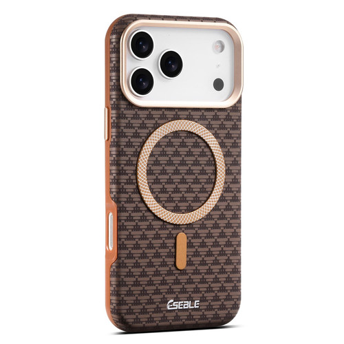 iPhone 17 Pro ESEBLE L3 Triangular Shield Metal Lens Magnetic Phone Case - Dark Brown
