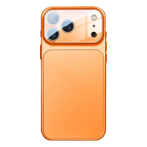 iPhone 17 Pro Frosted Acrylic Hybrid TPU Phone Case with Lens Film - Orange