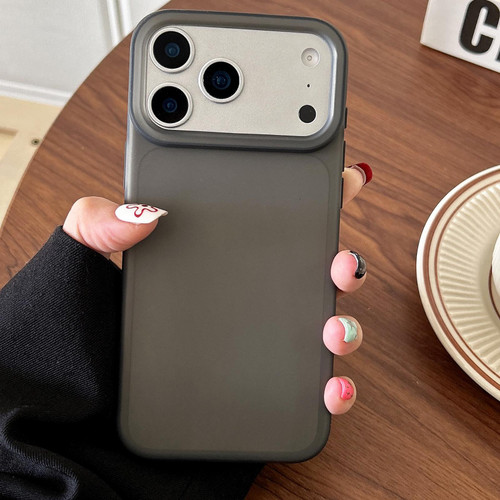 iPhone 17 Pro Frosted Translucent TPU Full Coverage Phone Case - Black
