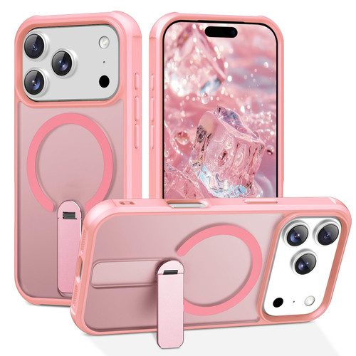iPhone 17 Pro Fulcrum Standing Bracket MagSafe Phone Case - Pink