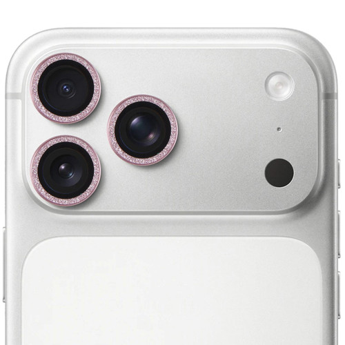 iPhone 17 Pro Glitter Camera Lens Protector Ring Film - Pink