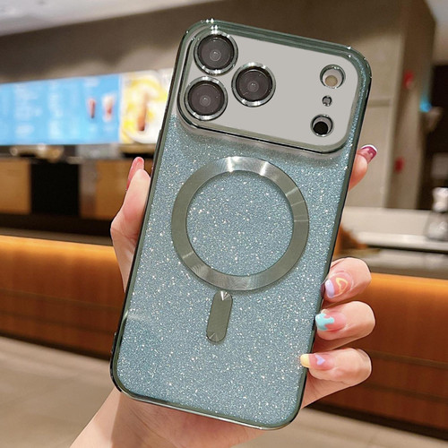 iPhone 17 Pro Glitter Electroplating MagSafe TPU Phone Case - Green