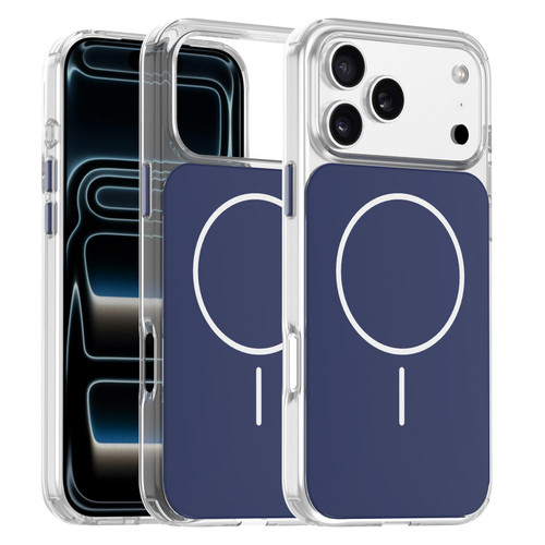 iPhone 17 Pro Gold-Orange Original Color MagSafe Shockproof Phone Case - Transparent Blue