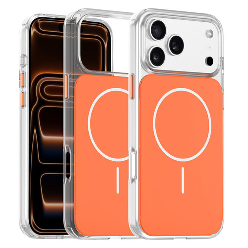 iPhone 17 Pro Gold-Orange Original Color MagSafe Shockproof Phone Case - Transparent Orange