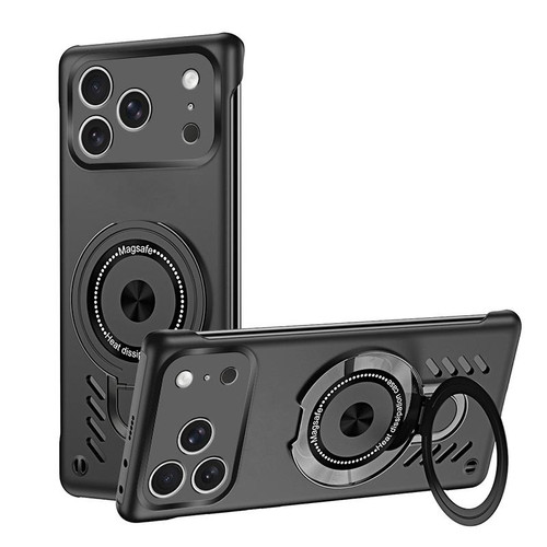 iPhone 17 Pro Ice Sense Series Graphene Cooling MagSafe Holder Phone Case - Black